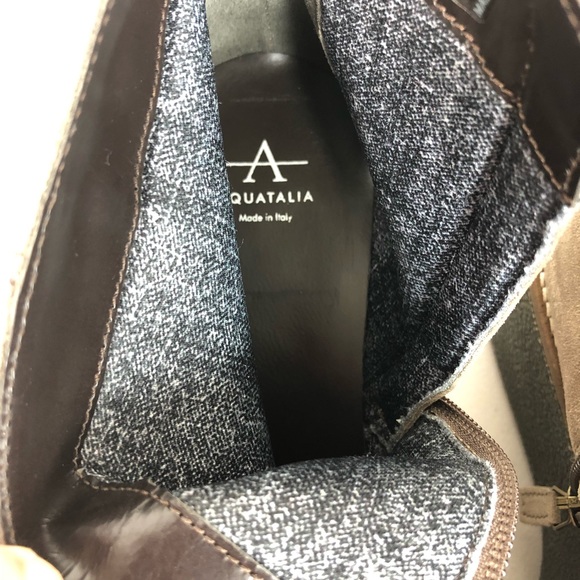 Aquatalia Made in Italy Brown Ankle Boots Sz 9.5 - Picture 5 of 8